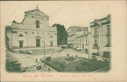 CAVA DE' TIRRENI ( SALERNO ) DUOMO E PIAZZA NICOTERA - EDIZIONE RAGOZINO - SPEDITA 1901 (20852) - Cava De' Tirreni