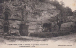 36 FAVEROLLES  -  Grottes Et Anciennes Habitations Creusées Dans Le Rocher  - - Other & Unclassified