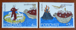 Iles Féroé - Faroe Islands - Färöer Inseln - Yvert N° 254/255 Neufs ** (MNH) - Bateau - Volcan - Europa - Féroé (Iles)