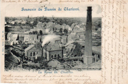 Souvenir Du Bassin De Charleroi  La Fosse St Charles Voyagé En 1900 - Charleroi