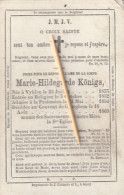 Zuster, Soeur, Marie Königs, Vyhlen, Gyseghem, Gijzegem, 1869 - Religión & Esoterismo