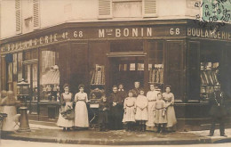 Carte Photo - PARIS XIV - Boulangerie Maison Bonin - Angle 68, Rue De Vanves Et 42, Rue Pernety - District 14