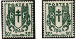 FRANCE    -   1945 .  Y&T N° 671 *.   Impressions Défectueuses - Unused Stamps