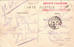 N°3101 W -cachet Société Française De Secours Aux Blessés -16è Corps -Castres- - Guerra Del 1914-18