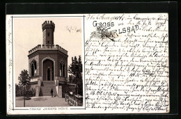 Vorläufer-Lithographie Karlsbad, 1895, An Der Franz Josefs Höhe  - Czech Republic