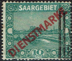 Saargebiet 1922, Dienstmarke, MiNr 3 I, Gestempelt, - Gebraucht