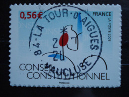 337 Conseil Constitutionnel Oblitéré Avec Cachet Rond ***** Année 2009 - Used Stamps