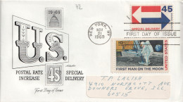 USA, Nov 21 1969, Us Postal Rate Increase 45c Special Delivery - 1961-1970