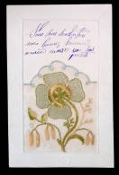 Cp, Tissu, Fleur, Trèfle à 4 Feuilles, écrite 1924, Ed. JT - Sonstige & Ohne Zuordnung
