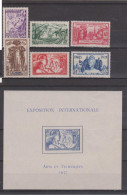 St Pierre Et Miquelon N° 160 à 165 Avec Charnières + BF N° 1 - Unused Stamps