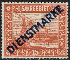 Saargebiet 1922, Dienstmarke, MiNr 4 I, * Ungebraucht - Nuevos