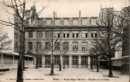 N°3115 W -cpa Paris -école Edgar Quinet -façade- - Formación, Escuelas Y Universidades