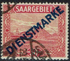 Saargebiet 1922, Dienstmarke, MiNr 7 I, Gestempelt - Usados
