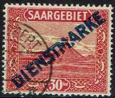Saargebiet 1922, Dienstmarke, MiNr 7 I, Gestempelt - Oblitérés