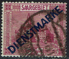 Saargebiet 1923, Dienstmarke, MiNr 14 I, Gestempelt - Usados