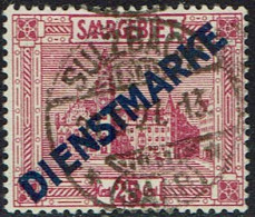 Saargebiet 1923, Dienstmarke, MiNr 14 II, Gestempelt - Gebruikt
