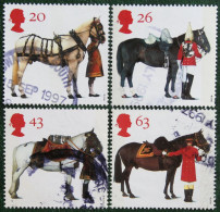 All The Queen's Horses Pferd Paard (Mi 1701-1704) 1997 Used Gebruikt Oblitere ENGLAND GRANDE-BRETAGNE GB GREAT BRITAIN - Gebraucht