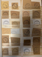Stempels Van Diverse Postkantoren Op Briefstukjes, Mooi Vergelijkings Material - Autres & Non Classés