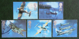 Aircraft Designers Plane Flugzeug Mi 1696-1700 1997 Used Gebruikt Oblitere ENGLAND GRANDE-BRETAGNE GB GREAT BRITAIN - Used Stamps
