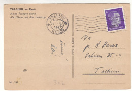 Allemagne - Ostland - Carte Postale De 1943 - Oblit Tallinn - Exp Vers Tallinn - Vue Du Domberg - - Occupation 1938-45