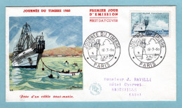 FDC France 1960 - Journée Du Timbre 1960 - YT 1245 - Paris - 1960-1969