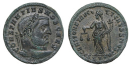 CCG Certified! Constantius I. As Caesar, AD 293-305. Æ Follis, Ticinum Mint, 2nd Officina. Struck AD 300-303. - La Tetrarchía Y Constantino I El Magno (284 / 307)