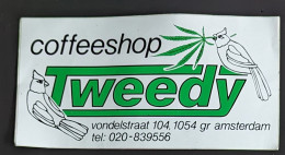 AUTOCOLLANT COFFEESHOP TWEEDY - AMSTERDAM PAYS-BAS NEDERLAND HOLLAND - CAFÉ - Stickers