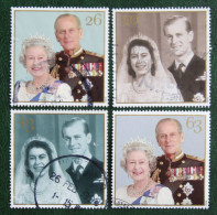 Royal Wedding Queen Elizabeth (Mi 1719-1722) 1997 Used Gebruikt Oblitere ENGLAND GRANDE-BRETAGNE GB GREAT BRITAIN - Usados