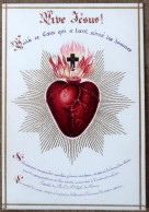 Image Pieuse - Vive Jésus - 1898 (Ecriture Fait Main) - Andachtsbilder