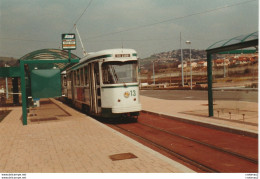 Photo Originale Tramway Tram N°13 Pour SOLAURE TWS De SAINT ETIENNE Hôpital Nord Le 9 Avril 1992 Cliché BAZIN - Trenes