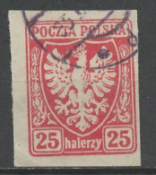 Pologne - Poland - Polen 1919 Y&T N°143 - Michel N°61 (o) - 25h Aigle National - Used Stamps