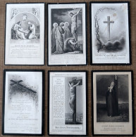 6 Images Pieuses (Décés 1891 - 1893 - 1895 - 1900 - 1901 - 1907 ) - Devotion Images