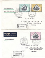 Vatican - 3 Lettres Recom De 1971 - Oblit Poste Vaticane - Exp Vers Kirchheim - - Storia Postale