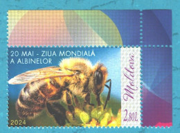 Moldova , 2024 , World Bee Day , Personal Stamp, MNH - Moldavië