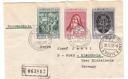 Vatican - Lettre Recom De 1972 - Oblit Citta Del Vaticano - Exp Vers Kirchheim - - Storia Postale