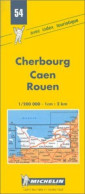 Carte Routière : Cherbourg - Caen - Rouen 54 1/200000 - Otros & Sin Clasificación