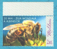 Moldova , 2024 , World Bee Day , Personal Stamp, MNH - Moldavia