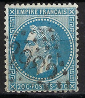 FRANCE Classique, B Obl. GC Des Villes Sur TP Isolés: GC 3982 (TOULOUSE,1) Sur Y&T 29A - 1863-1870 Napoléon III Con Laureles