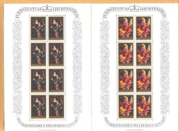 Liechtenstein 1976 RUBENS 400 Jr. Volledige Vellen/ Feuillets Complets, Full Sheets MNH/** - Unused Stamps