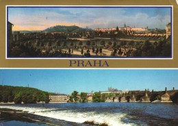 PRAGUE, MULTIPLE VIEWS, ARCHITECTURE, BRIDGE, PAINTING, FINE ARTS, CZECH REPUBLIC, POSTCARD - Czech Republic