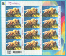 Moldova , 2024 , World Bee Day , Personal Stamp, Sheetlet , MNH - Honeybees