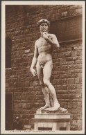 Il David, Piazza Signoria, Firenze, C.1920s - PGCF Foto Cartolina - Sculpturen
