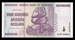 Zimbabwe 2008 Banknote 500 MILLION Dollars ($500.000.000) P-82 UNC - Zimbabwe