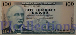 ICELAND 100 KRONUR 1961 PICK 44a UNC - Island