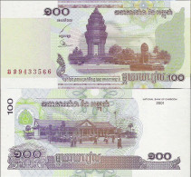 KAMBODSCHA, CAMBODIA, CAMBOYA - 100 RIELS 2001 - SIN CIRCULAR - UNZIRKULIERT - - Cambogia
