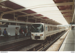 Photo Originale METRO De MARSEILLE Station Bougainville Le 20 Avril 1989 Cliché BAZIN - Trains