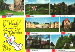 MULTIPLE VIEWS, ARCHITECTURE, CASTLE, MAP, CZECH REPUBLIC, POSTCARD - Czech Republic