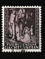 Liechtenstein 1964 Christmas 1F30 Madonna, St. Sebastien And St. Roch Used - Usados