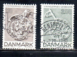 DANEMARK DANMARK DENMARK DANIMARCA 1979 VIKING ART COMPLETE SET SERIE COMPLETA USED USATO OBLITERE' - Used Stamps