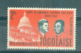 REPUBLIQUE DU TOGO - N°367 Sans Gomme - Voyage Aux Etats-Unis Du Président Sylvanus Olympio. - Togo (1960-...)
